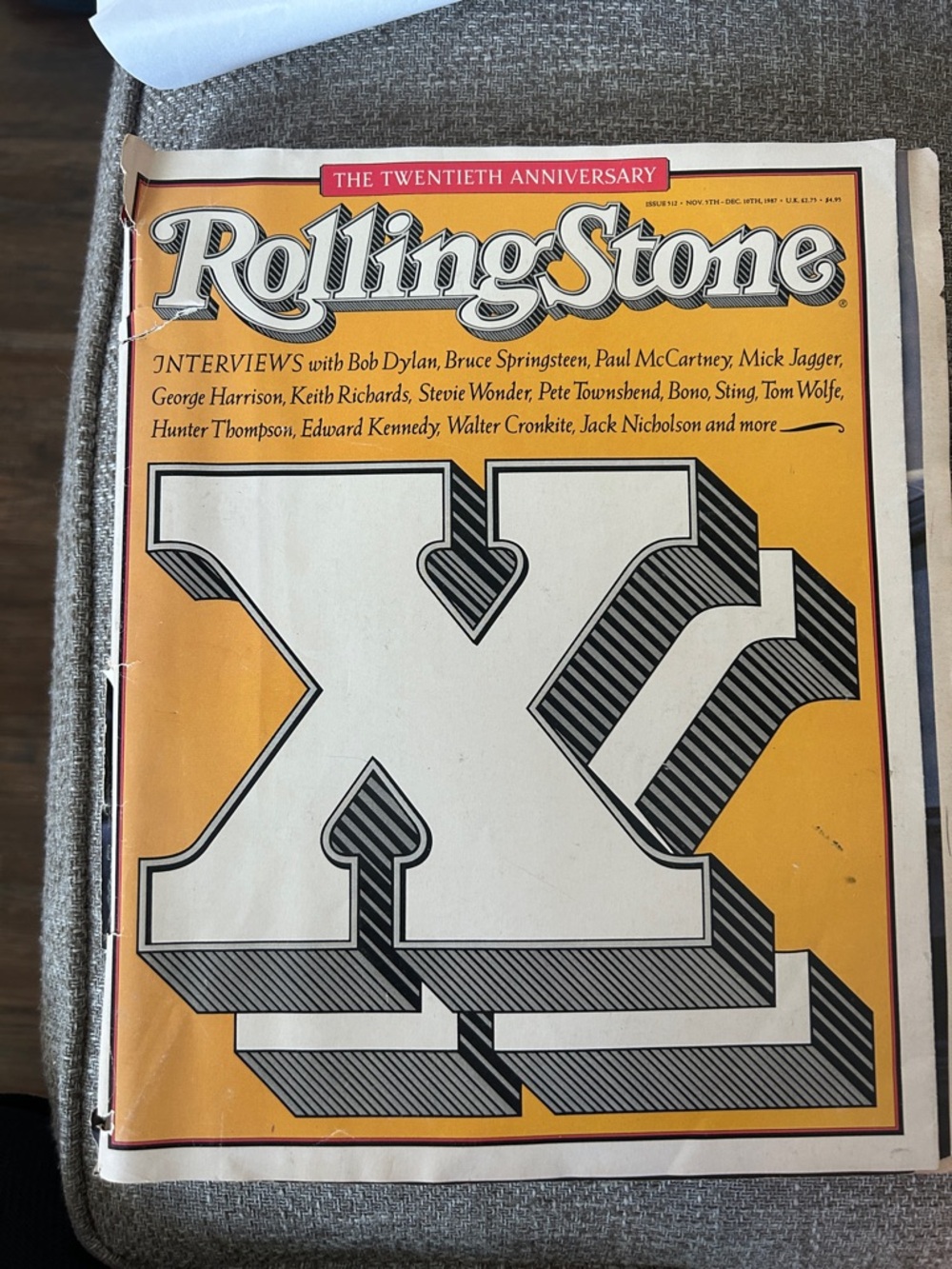 Rolling Stone 20th Anniversary Magazine - Bold Yellow Cover